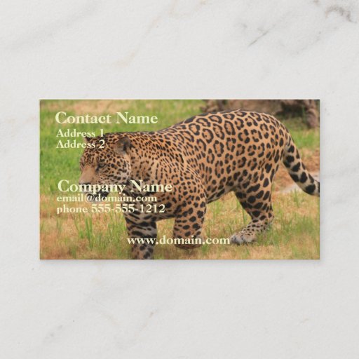 Customizable Jaguar Business Card