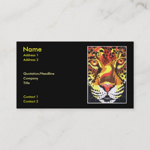 Customizable Jaguar Business Card