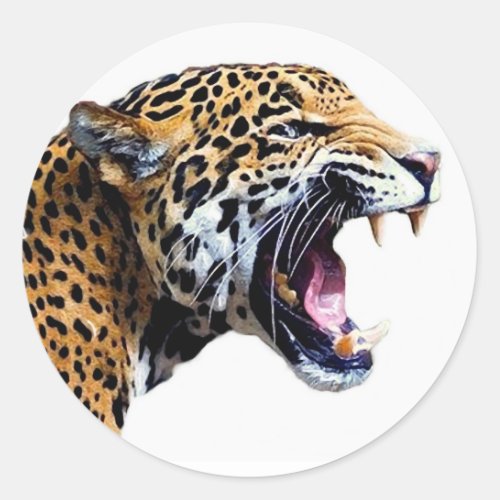 jaguar classic round sticker