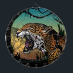Jaguar    dart board<br><div class="desc">Original design of a jaguar in the wild. Created by using pencils,  pens,  markers and colored digitally.</div>