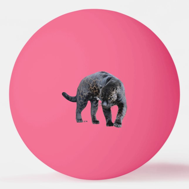 Jaguar Diablo 1 star pink ping pong ball (Front)