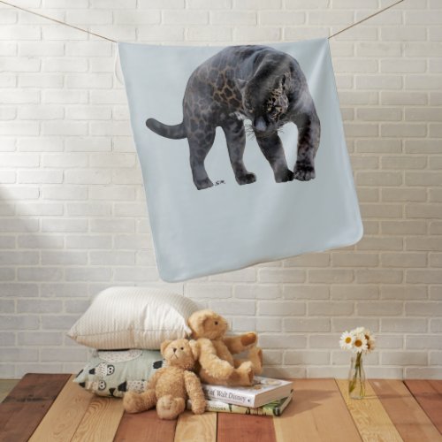 Jaguar Diablo baby blue blanket