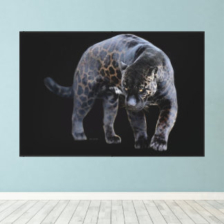 Jaguar Diablo black canvas print w frame