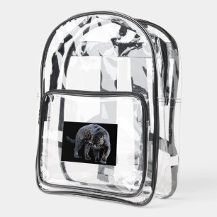 Jaguar Diablo black clear stadium backpack