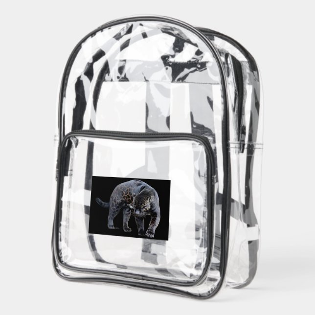 Jaguar Diablo black clear stadium backpack (Left)