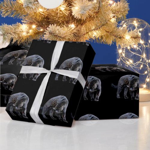 Jaguar Diablo black glossy wrapping paper