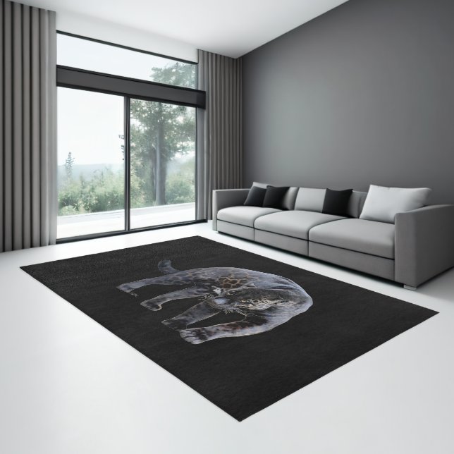 Jaguar Diablo black large indoor area rug (Insitu (Indoor 3))