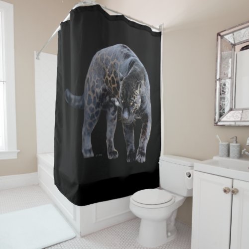 Jaguar Diablo black shower curtain