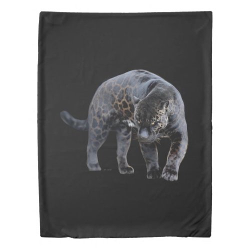 Jaguar Diablo black twin duvet cover