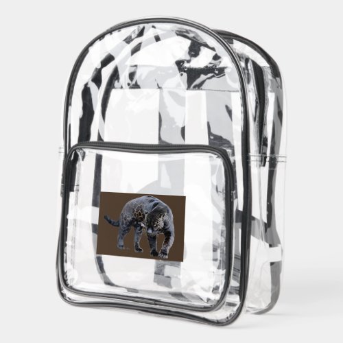 Jaguar Diablo brown clear stadium backpack