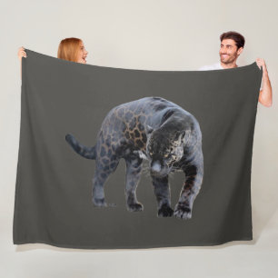 Jaguar Diablo gray fleece blanket