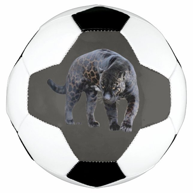 Jaguar Diablo gray soccer ball (Front)