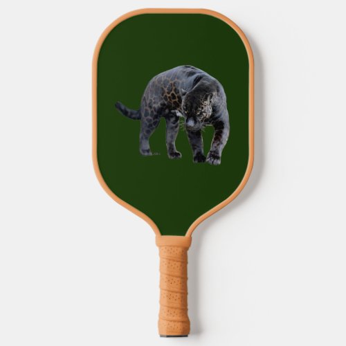 Jaguar Diablo green and tan pickleball paddle