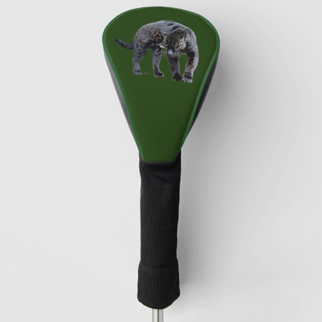 Jaguar Diablo green golf club driver cover (Front)