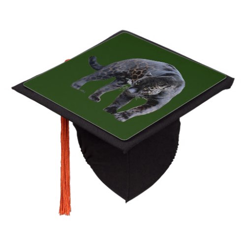 Jaguar Diablo green graduation cap