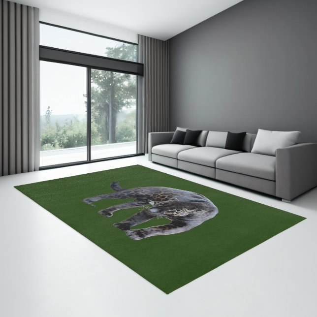 Jaguar Diablo green large indoor area rug (Insitu (Indoor 3))