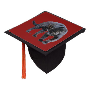 Jaguar Diablo red graduation cap