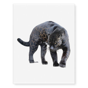 Jaguar Diablo temporary tattoo large