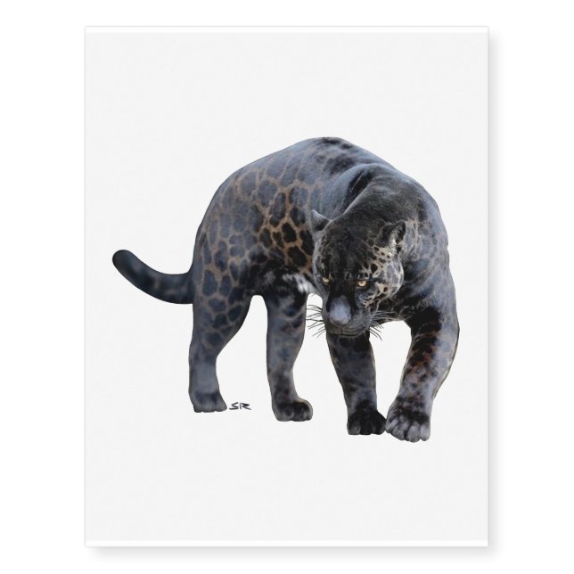Jaguar Diablo temporary tattoo large (Front)