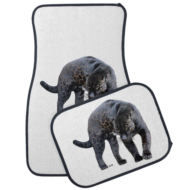 Jaguar Diablo white car mats front and rear (Set)