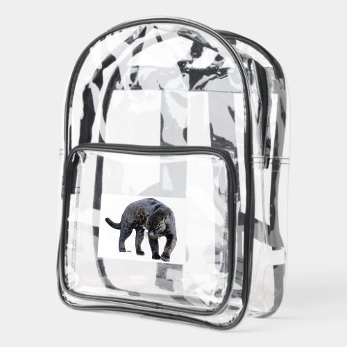 Jaguar Diablo white clear stadium backpack