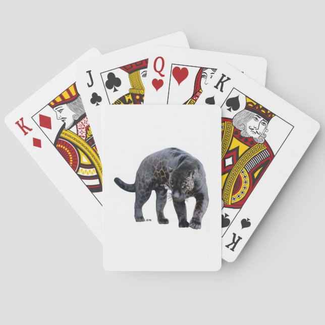 Jaguar Diablo white Poker playing cards (Back)