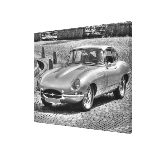 Vintage Jaguar X Type Car Large Poster Art Print Black & White in Card or Canvas 
