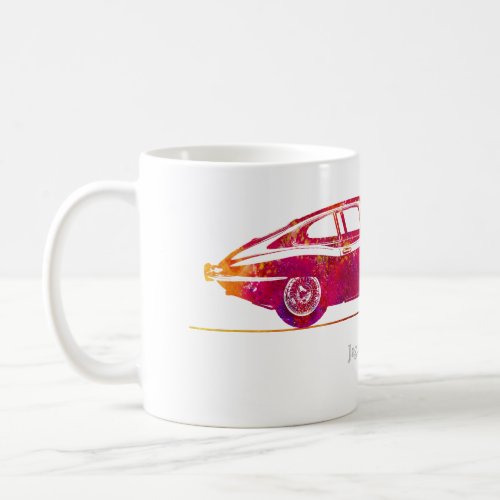 Jaguar E_Type Coupe 1961 Watercolor Coffee Mug