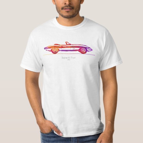 Jaguar E_Type Coupe 1961 Watercolor T_Shirt