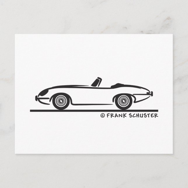 Jaguar E-Type Postcard (Front)