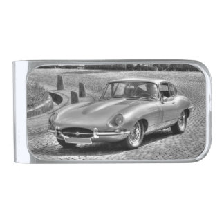 Jaguar E-Type Silver Finish Money Clip