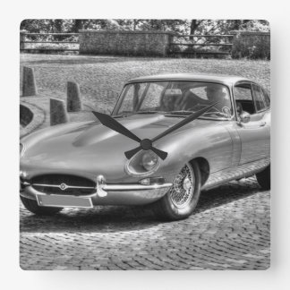 Jaguar E-Type Square Wall Clock