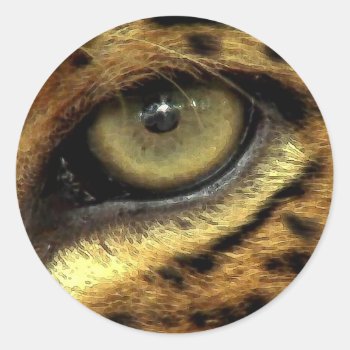 Jaguar Eye Endangered Species Stickers by RavenSpiritPrints at Zazzle