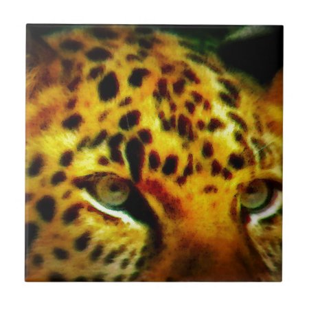 Jaguar Eyes Ceramic Tile
