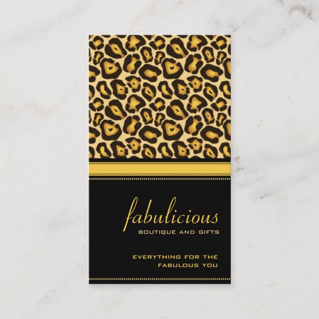 Jaguar Fabulous Business Card (Front)
