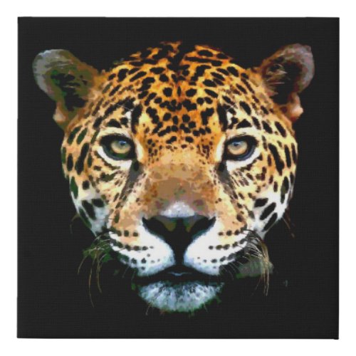 Jaguar Faux Canvas Print