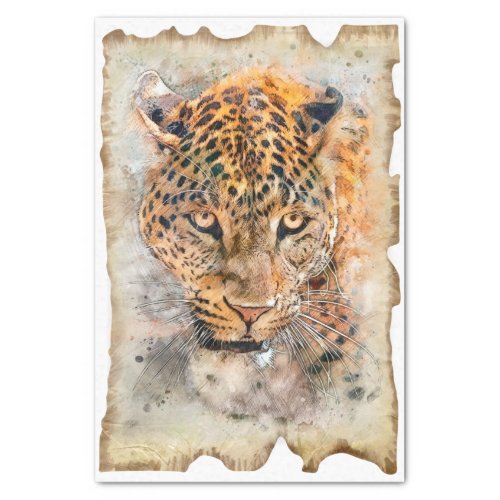 Jaguar Feline Wild Cat Artwork Decoupage Tissue Paper