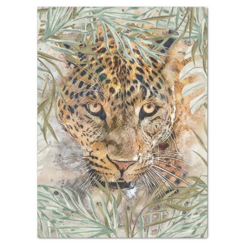 Jaguar Feline Wild Cat Tropical Artwork Decoupage Tissue Paper