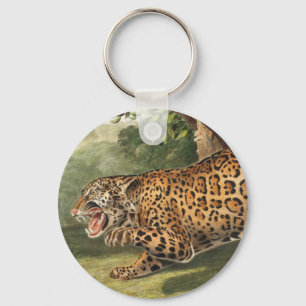 Jaguar (Felis onca) Illustration Keychain