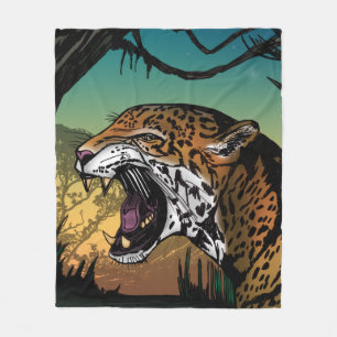 Jaguar Fleece Blanket