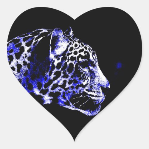 Jaguar Heart Stickers