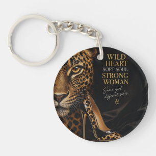 Jaguar & High Heel Luxury Woman Design Keychain