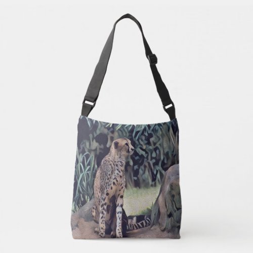 Jaguar In The Forest Oil Paint Crossbody Bag