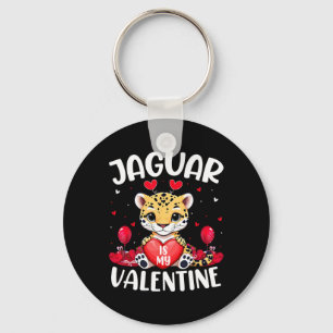 Jaguar Is My Valentine Lover Heart Jaguar Valentin Keychain