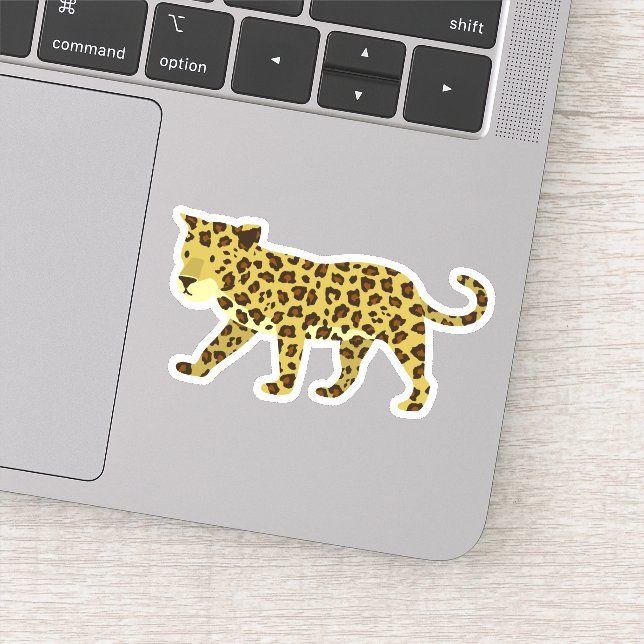 Jaguar, Leopard Cat Jungle Die Cut Sticker (Detail)