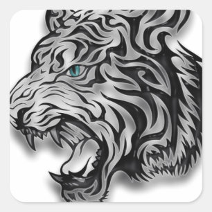 Jaguar Leopard Print Panther Pattern Square Sticker