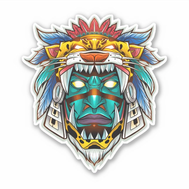 Jaguar of the Night (Tezcatlipoca) Sticker (Front)