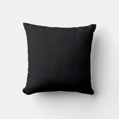 Jaguar Pattern in Black Panther Colors Throw Pillow