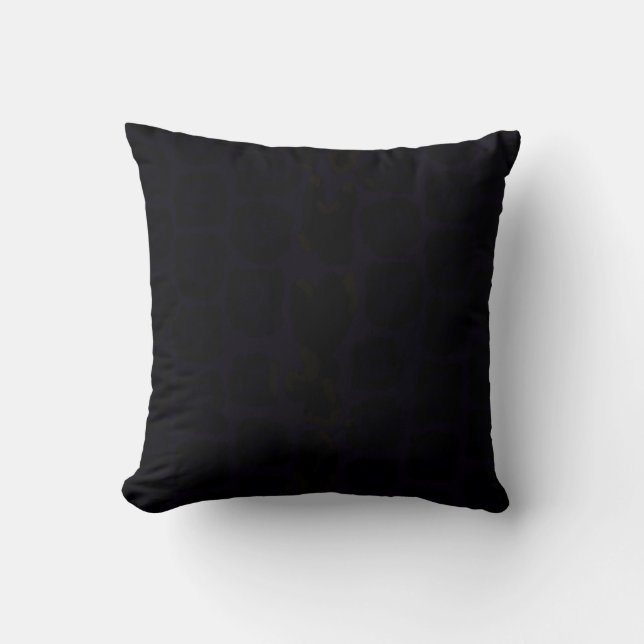 Jaguar Pattern in Black Panther Colors Throw Pillow (Front)