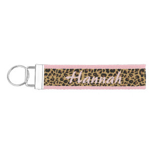 Jaguar Print Custom Wrist Key Chain